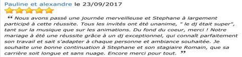 AVIS PRESTATION DJ STANCAMAX