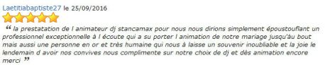 AVIS PRESTATION DJ STANCAMAX