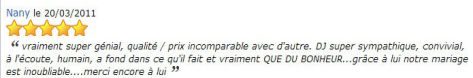 AVIS PRESTATION DJ STANCAMAX