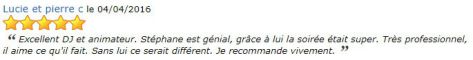 AVIS PRESTATION DJ STANCAMAX
