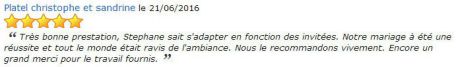 AVIS PRESTATION DJ STANCAMAX