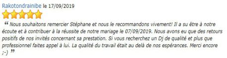 AVIS PRESTATION DJ STANCAMAX LA MALADRERIE GRAVIGNY