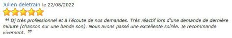 AVIS PRESTATION DJ STANCAMAX