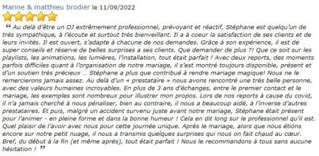 AVIS PRESTATION DJ STANCAMAX CHATEAUARGERONNE