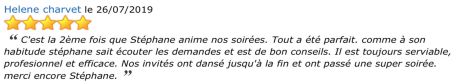 AVIS PRESTATION DJ STANCAMAX MOULIN DES CHEROTTES DAMVILLE