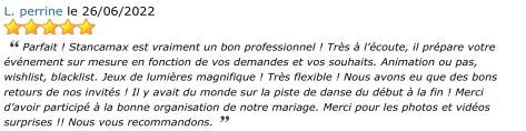 DOMAINE DE COULONGES 27 avis prestation DJ Stancamax cliquez pour agrandir l‘avis