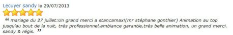AVIS PRESTATION DJ STANCAMAX