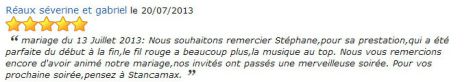 AVIS PRESTATION DJ STANCAMAX