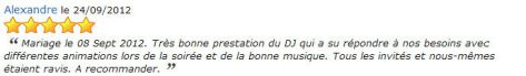AVIS PRESTATION DJ STANCAMAX